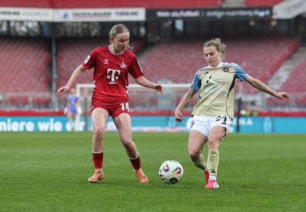 22 03 2026 Soccer Season 2025 2026 1 Women Soccer Bundesliga 21 Matchday 1 FC Nürnberg FCN Club 1 FC Köln Sportfoto Zink DaMa xdaxmax Carlotta Imping 14, 1 FC Köln Nastassja Lein 24, 1 FC Nürnberg FCN