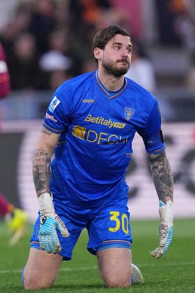 Lecce™s goalkeeper Wladimiro Falcone during the Serie A EniLive soccer match between Roma and Lecce at the Rome s Olympic stadium, Italy - Sunday March 22, 2026 - Soccer ( Photo by Alfredo Falcone LaPresse )  Copyright: xAlfredoxFalcone LaPressex