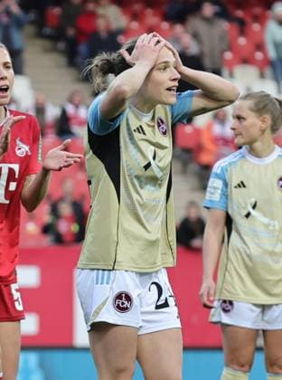 22 03 2026 Soccer Season 2025 2026 1 Womens Soccer Bundesliga 21 Matchday 1 FC Nürnberg FCN Club 1 FC Köln Sportfoto Zink DaMa xdaxmax Nastassja Lein 24, 1 FC Nürnberg FCN disappointed Disappointment