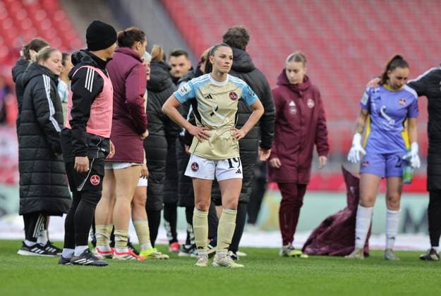 22 03 2026 Soccer Season 2025 2026 1 Womens Soccer Bundesliga 21 Matchday 1 FC Nuremberg FCN Club 1 FC Cologne Sportfoto Zink DaMa xdaxmax Sanja Homann 19, 1 FC Nuremberg FCN disappointed Disappointment after the end of the match