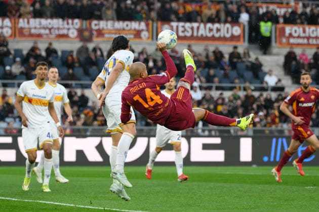 Romaâ??s Donyell Malen during the Italian Football Championship League A Enilive 2025 2026 match between AS Roma vs US Lecce at the Olimpic Stadium in Rome on 22 March 2026.  Copyright: xFabrizioxCorradetti IPAxSportx xipa-agency.netx xx IPA_73298726 IPA_Agency_IPA73298726