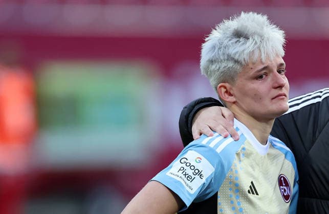 Polaskova Aneta am Ende des Spiels , 1.FC Nürnberg-1.FC Köln Frauen , Frauen Bundesliga , Fußball , in den Max Morlock Stadion, in Nürnberg , Bayern , Deutschland. März 22 , 2026 . Photo by: Davide Elias IPA Photo Pressefoto DENL Copyright: xDavidexEliasx