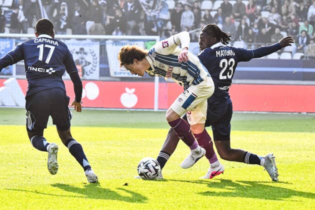 FOOTBALL : Paris FC vs Le Havre AC - Ligue 1 - JournÃ e 27 - 22 03 2026 Ayumu Seko (AC Le Havre) Rudy Matondo (Paris FC) ParisFrance  Copyright: xBaptistexAutissierx