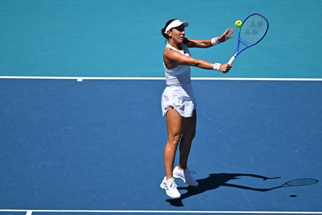 Jessica Pegula At Itau Miami Open Tennis - USA Jessica Pegula (USA) during her third round match at the Itau Miami Open in Miami , USA, on March 22, 2026. Photo by Corinne Dubreuil ABACAPRESS.COM Miami United States  Copyright: xDubreuilxCorinne ABACAx