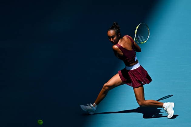 Leila Fernandez At Itau Miami Open Tennis - USA Leila Fernandez (CAN) during her third round match at the Itau Miami Open in Miami , USA, on March 22, 2026. Photo by Corinne Dubreuil ABACAPRESS.COM Miami United States  Copyright: xDubreuilxCorinne ABACAx