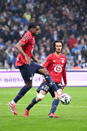 Olympique de Marseille v Lille OSC - Ligue 1 McDonald s 2025 2026 03 Nathan NGOY (losc) - 32 Ayyoub BOUADDI (losc) during the Ligue 1 McDonald s match between Marseille and Lille at Stade Velodrome on March 22, 2026 in Marseille, France. Marseille France  Copyright: xFEPx 776348334
