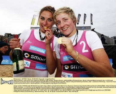 Beach volleyball, Anja Guenther and Melanie Gernert win the Smart SuperCup in Hamburg