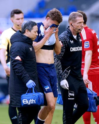 DARDAI Marton Team Hertha BSC injured 2 Soccer Bundesliga Season 2025 2026 Match Fortuna Duesseldorf Hertha BSC 2 5 on 22 03 2026 in Duesseldorf DFL REGULATIONS PROHIBIT ANY USE OF PHOTOGRAPHS as IMAGE SEQUENCES and or QUASI VIDEO Copyright: xLacixPerenyix
