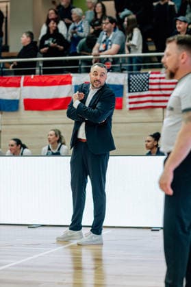 BB 1BL Women Syntainics MBC Lions TK Hannover Luchse Timur Topal GISA Lions MBC during the 2025 2026 season in the DBBL Toyota Bundesliga Syntainics MBC Lions and TK Hannover Luchse at the SWH Arena on March 22, 2026 in Halle Saale, Sachsen Anhalt, Germany