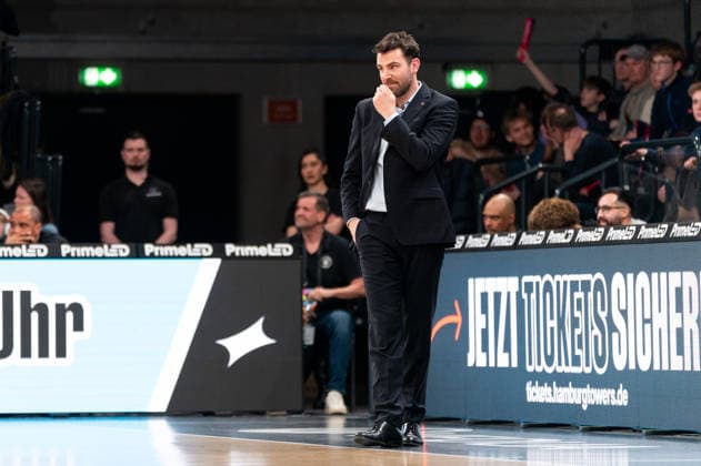 Benka Barloschky Veolia Towers Hamburg, Coach , GER, Veolia Towers Hamburg vs VET CONCEPT Gladiators Trier, Basketball, Bundesliga, Matchday 15, Season 2025 2026, 22 03 2026 GER, Veolia Towers Hamburg vs VET CONCEPT Gladiators Trier, Basketball, Bundesliga, Matchday 15, Season 2025 2026, 22 03 2026 Hamburg Copyright: xEibner-Pressefoto MaxxVincenx EP_MVN