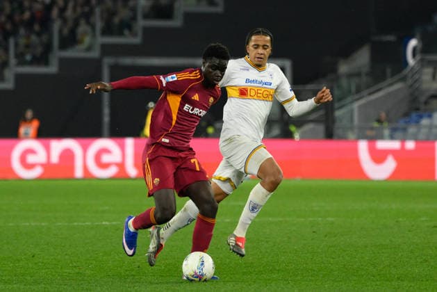 Romaâ??s Robinio Vaz during the Italian Football Championship League A Enilive 2025 2026 match between AS Roma vs US Lecce at the Olimpic Stadium in Rome on 22 March 2026.  Copyright: xFabrizioxCorradetti IPAxSportx xipa-agency.netx xx IPA_73302914 IPA_Agency_IPA73302914