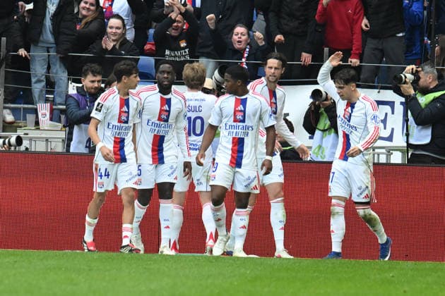 Football : Olympique Lyonnais v AS Monaco - French ligue 1- 22 03 2026 Pavel SULC scoring goal of Lyon during the French ligue 1 match between Olympique Lyonnais and AS Monaco at Groupama Stadium Decines Charpieu Lyon on March 22, 2026 , France LYONFrance  Copyright: xMouradxAllilix