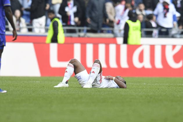 Football : Olympique Lyonnais v AS Monaco - French ligue 1- 22 03 2026 Corentin TOLISSO after the defeat in the French ligue 1 match between Olympique Lyonnais and AS Monaco at Groupama Stadium Decines Charpieu Lyon on March 22, 2026 , France LYONFrance  Copyright: xMouradxALLILIx