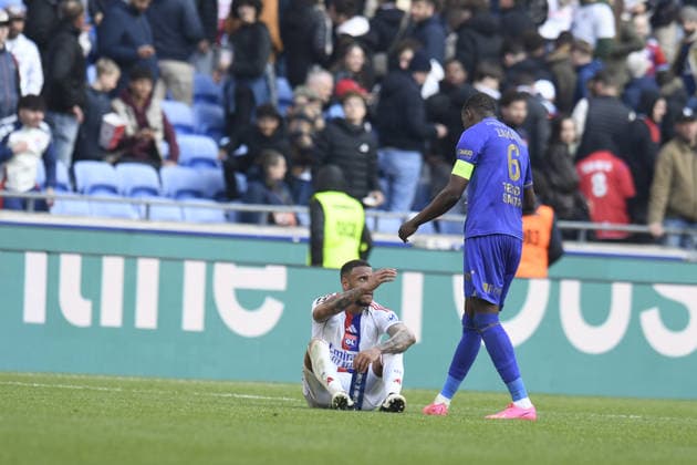 Football : Olympique Lyonnais v AS Monaco - French ligue 1- 22 03 2026 Corentin TOLISSO after the defeat in the French ligue 1 match between Olympique Lyonnais and AS Monaco at Groupama Stadium Decines Charpieu Lyon on March 22, 2026 , France LYONFrance  Copyright: xMouradxALLILIx