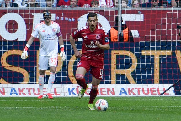 Tim Oberdorf Duesseldorf 15 Action Single Image Crop 22 03 2026 ¢ Soccer ¢ Fortuna Duesseldorf vs Hertha BSC, Merkur Spiel Arena, Duesseldorf, DFB DFL REGULATIONS PROHIBIT ANY USE OF PHOTOGRAPHS AS IMAGE SEQUENCES AND OR QUASI VIDE Copyright: xpepphotox xSaschaxWeizx pep00321, pep_20260322_hm_316345