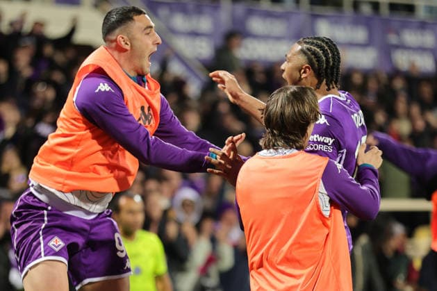 ACF Fiorentina v FC Internazionale - Campionato Serie A Cher Ndour of ACF Fiorentina celebrates after scoring his team s goal during the Italian Serie A football match between ACF Fiorentina and FC Internazionale ,on March 22 ,2026 at the Artemio-Franchi stadium in Florence. Firenze FI Italy  Copyright: xAndreaxMartinix originalFilename:martini-acffiore260322_npbMy.jpg
