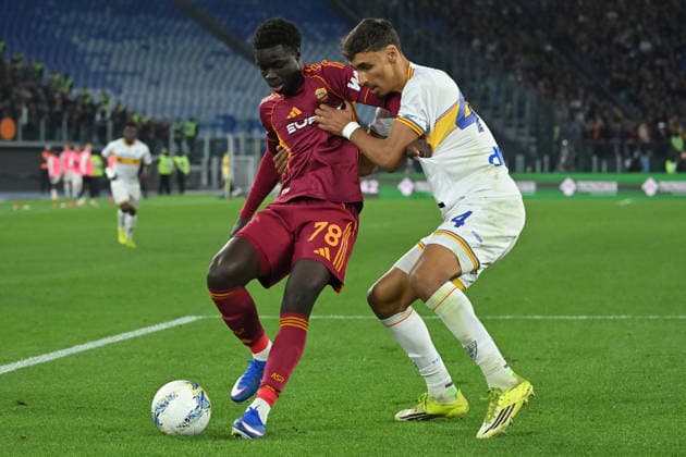 CALCIO - Serie A - AS Roma vs US Lecce Robinio Vaz of AS Roma,Tiago Gabriel of Lecce during the serie A Enilive match between AS Roma v Lecce at olimpico stadium in Rome, Italy, Mar 22nd, 2026 Mattia Vian Roma Italy  Copyright: xIPAxSport ABACAx