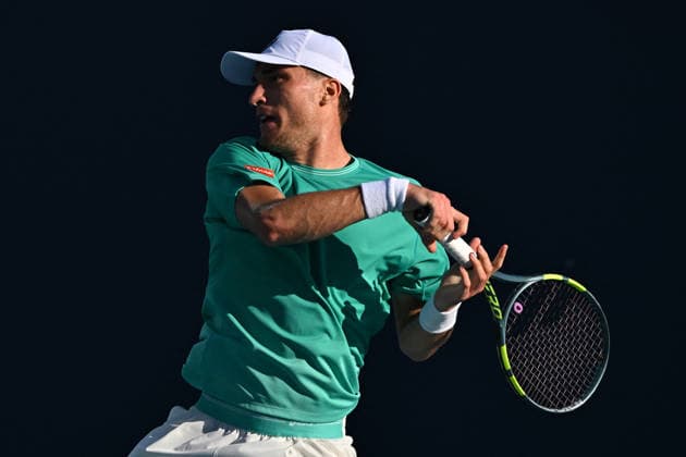 Itau Miami Open - Raphael Collignon Raphael Collignon (BEL) during his third round match at the Itau Miami Open in Miami , USA, on March 22, 2026. Photo by Corinne Dubreuil ABACAPRESS.COM Miami United States  Copyright: xDubreuilxCorinne ABACAx