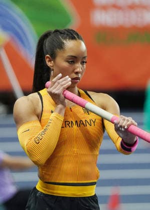 Leichtathletik, Athletics,indoor world Championships Torun 2026, Hallen WM Torun 2026 20.03-22.03.2026 Torun Polen Stabhochsprung Frauen Pole Vault Women, Jacqueline Otchere Deutschland *** Athletics, Athletics,indoor world championships Torun 2026, indoor world championships Torun 2026 20 03 22 03 2026 Torun Poland Pole Vault Women Pole Vault Women, Jacqueline Otchere Germany