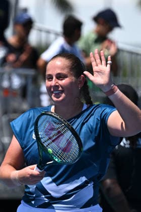 Itau Miami Tennis Open - Jelena Ostapenko Jelena Ostapenko (LAT) during her third round match at the Itau Miami Tennis Open in Miami , USA, on March 22, 2026. Photo by Corinne Dubreuil ABACAPRESS.COM Miami United States  Copyright: xDubreuilxCorinne ABACAx