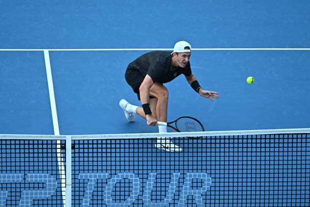 Itau Miami Open - Sebastian Korda Sebastian Korda (USA) during his third round match at the Itau Miami Open in Miami , USA, on March 22, 2026. Photo by Corinne Dubreuil ABACAPRESS.COM Miami United States  Copyright: xDubreuilxCorinne ABACAx