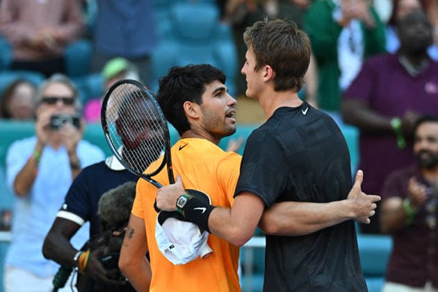Itau Miami Open - Sebastian Korda Sebastian Korda (USA) during his third round match at the Itau Miami Open in Miami , USA, on March 22, 2026. Photo by Corinne Dubreuil ABACAPRESS.COM Miami United States  Copyright: xDubreuilxCorinne ABACAx