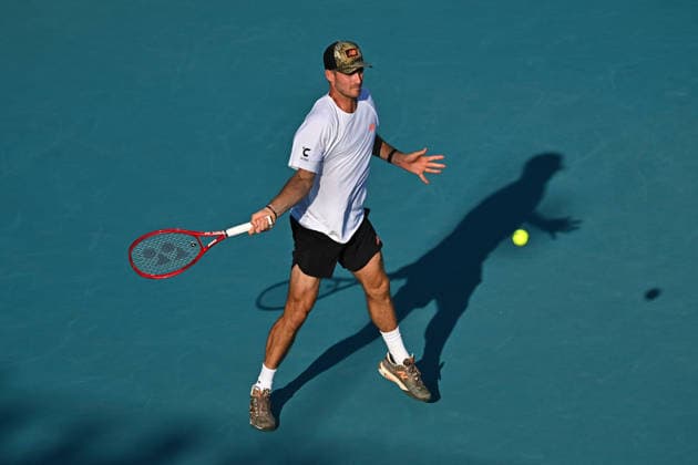 Itau Miami Open -Tommy Paul Tommy Paul (USA) during his third round match at the Itau Miami Open in Miami , USA, on March 22, 2026. Photo by Corinne Dubreuil ABACAPRESS.COM Miami United States  Copyright: xDubreuilxCorinne ABACAx