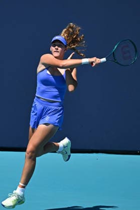 Itau Miami Open - Mirra Andreeva And Victoria Mboko Mirra Andreeva (RUS) and Victoria Mboko (CAN) during their double match at the Itau Miami Tennis Open in Miami , USA, on March 22, 2026. Photo by Corinne Dubreuil ABACAPRESS.COM Miami United States  Copyright: xDubreuilxCorinne ABACAx