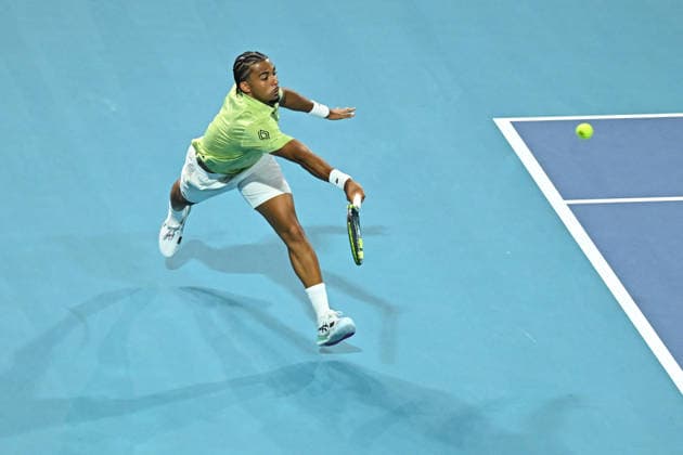 Itau Miami Open - Arthur Fils Arthur Fils (FRA) during his third round match at the Itau Miami Tennis Open in Miami , USA, on March 22, 2026. Photo by Corinne Dubreuil ABACAPRESS.COM Miami United States  Copyright: xDubreuilxCorinne ABACAx