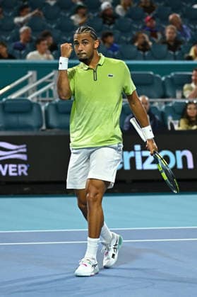 Itau Miami Open - Arthur Fils Arthur Fils (FRA) during his third round match at the Itau Miami Tennis Open in Miami , USA, on March 22, 2026. Photo by Corinne Dubreuil ABACAPRESS.COM Miami United States  Copyright: xDubreuilxCorinne ABACAx