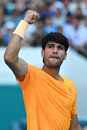 Itau Miami Open - Carlos Alcaraz Carlos Alcaraz (ESP) during his third round match at the Itau Miami Tennis Open in Miami , USA, on March 22, 2026. Photo by Corinne Dubreuil ABACAPRESS.COM Miami United States  Copyright: xDubreuilxCorinne ABACAx