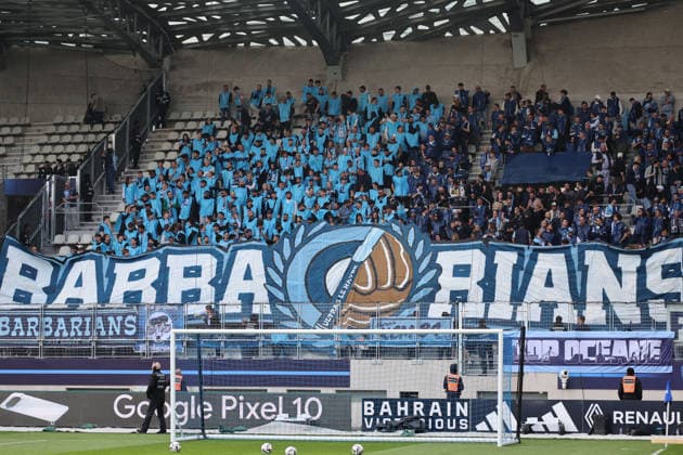 Paris FC vs Le Havre (J27 Ligue 1 McDonald s) 22 mars 2026 supporters LE Havre - Barbarians - ultras Paris FC vs Le Havre (J27 Ligue 1 McDonald s) 22 mars 2026 au stade Jean Bouin Ã Paris. Paris FC vs. Le Havre (Matchday 27, McDonald s Ligue 1) March 22, 2026, at Jean Bouin Stadium in Paris.  Copyright: xFabricexChasseryx