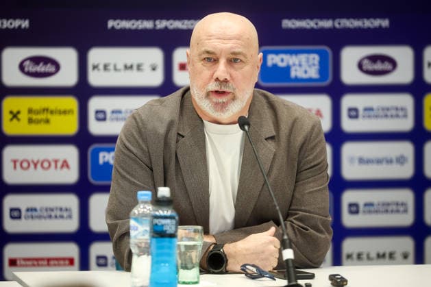 BiH press: FIFA World Cup, WM, Weltmeisterschaft, Fussball 2026 UEFA Qualifiers Play-offs Head Coach of Bosnia and Herzegovina Sergej Barbarez speaks on a press conference, PK, Pressekonferenz on March, 2026 in Sarajevo, Bosnia and Herzegovina ahead of FIFA World Cup 2026 UEFA Qualifiers Play-offs.  ArminxDurgut PIXSELL