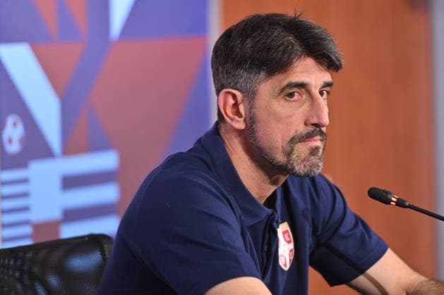 SERBIA FOOTBALL TEAM VELJKO PAUNOVIC coach of Serbian football team during press conference, PK, Pressekonferenz , sports center FSS, Stara Pazova 23.03.2026 Foto: FOOTBALL, SERBIA FOOTBALL TEAM, PRESS CONFERENCE Stara Pazova Sports center Stara Pazova Serbia Copyright: xMarkoxMetlas xMNxPressx
