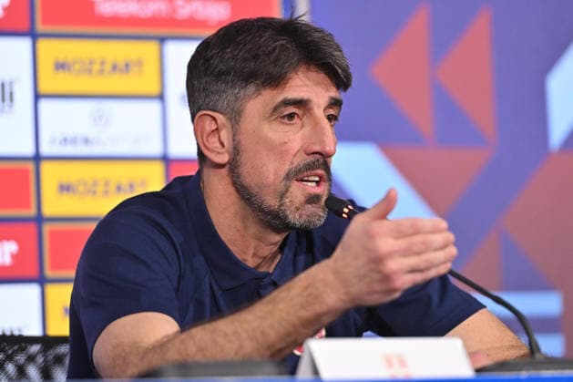 SERBIA FOOTBALL TEAM VELJKO PAUNOVIC coach of Serbian football team during press conference, PK, Pressekonferenz , sports center FSS, Stara Pazova 23.03.2026 Foto: FOOTBALL, SERBIA FOOTBALL TEAM, PRESS CONFERENCE Stara Pazova Sports center Stara Pazova Serbia Copyright: xMarkoxMetlas xMNxPressx
