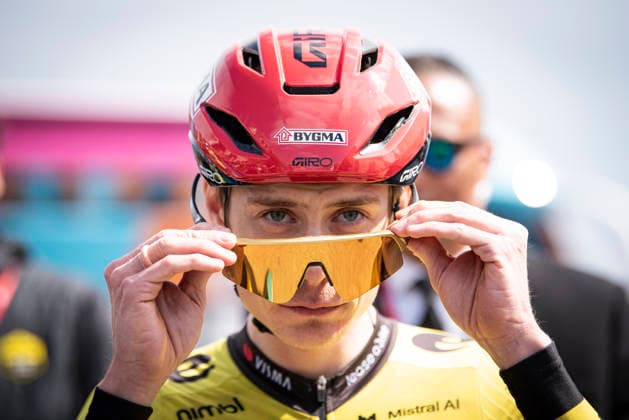 March 23, 2026, Sant Feliu De Guixols, Girona, Spain: Sant Feliu De Guixols. Danish rider Jonas Vingegaard at the Team presentation of the Volta Catalunya 2026 cycling race. Sant Feliu De Guixols Spain - ZUMAm214 20260323_zip_m214_036 Copyright: xMatteoxSeccix