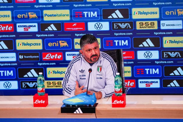 Gennaro Gattuso, the head coach of Italy team, during the press conference, PK, Pressekonferenz during Press conference of Italy s coach Gennaro Gattuso, FIFA World Cup, WM, Weltmeisterschaft, Fussball match in Florence, Italy, March 23 2026  Copyright: xSaraxEsposito IPAxSportx xipa-agency.netx xx IPA_73342511 IPA_Agency_IPA73342511