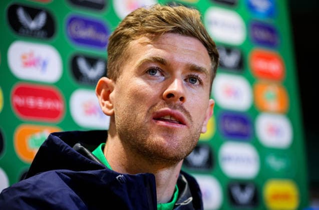 Republic of Ireland press conference, PK, Pressekonferenz FAI HQ, Dublin 23 3 2026 Nathan Collins Nathan Collins 23 3 2026  Copyright: x INPHO RyanxByrnex RB2_4176