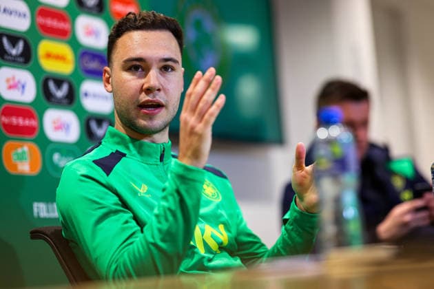 Republic of Ireland press conference, PK, Pressekonferenz FAI HQ, Dublin 23 3 2026 Harvey Vale Harvey Vale 23 3 2026  Copyright: x INPHO RyanxByrnex RB1_3009