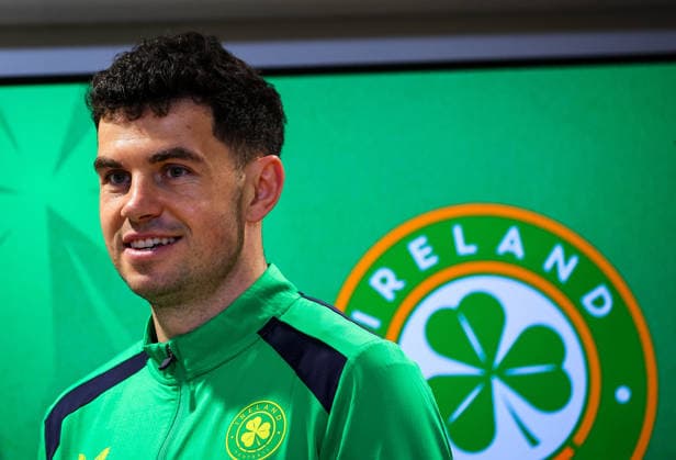 Republic of Ireland press conference, PK, Pressekonferenz FAI HQ, Dublin 23 3 2026 John Egan John Egan 23 3 2026  Copyright: x INPHO RyanxByrnex RB2_2064