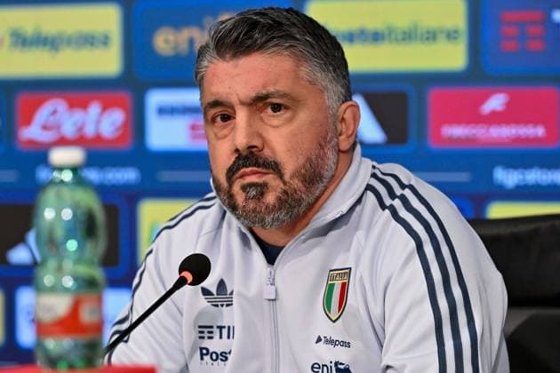 Foto IPP Lisa Guglielmi Coverciano - Firenze - 23 03 2026 Raduno della Nazionale di Calcio dell Italia nella foto Gennaro Gattuso (ct italia) Italy Photo Press - World Copyright italy ITALY  Copyright: xR4924_italyphotopressx