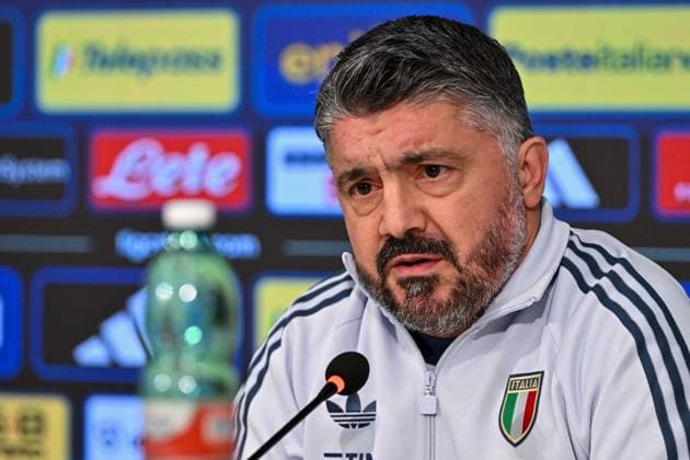 Foto IPP Lisa Guglielmi Coverciano - Firenze - 23 03 2026 Raduno della Nazionale di Calcio dell Italia nella foto Gennaro Gattuso (ct italia) Italy Photo Press - World Copyright italy ITALY  Copyright: xR4924_italyphotopressx