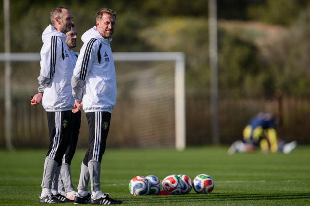260323 Head coach Graham Potter of the Swedish national football team during a training session on March 23, 2026 in Valencia Photo Joel Marklund BILDBYRAN kod JM JM0804 bbeng fotboll football soccer fotball vm kval fifa world cup qualifier qualifier träning practice training sverige sweden sverige a  Copyright: JOELxMARKLUND BB260323JM032