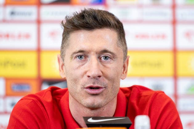 Poland national team, Nationalteam press conference, PK, Pressekonferenz Robert Lewandowski during a Poland national team press conference ahead of the FIFA World Cup, WM, Weltmeisterschaft, Fussball 2026 qualifier semi-final match Poland vs Albania in Warsaw, Poland, on March 23, 2026 Warsaw Poland  Copyright: xFotoxOlimpikx originalFilename:jastrzebowski-polandna260323_npaTp.jpg