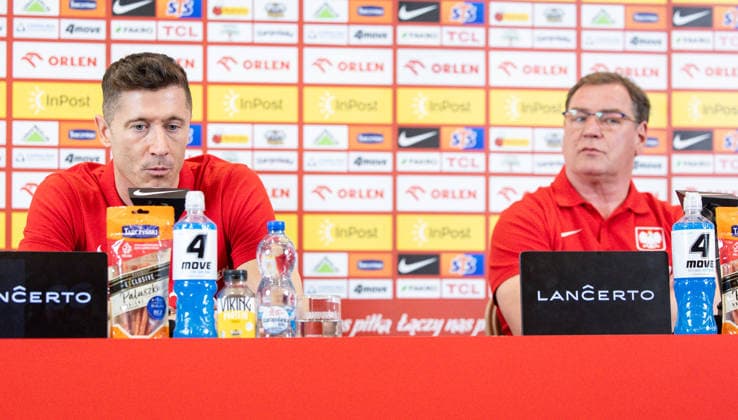 Poland national team, Nationalteam press conference, PK, Pressekonferenz Robert Lewandowski, Coach Jan Urban during a Poland national team press conference ahead of the FIFA World Cup, WM, Weltmeisterschaft, Fussball 2026 qualifier semi-final match Poland vs Albania in Warsaw, Poland, on March 23, 2026 Warsaw Poland  Copyright: xFotoxOlimpikx originalFilename:jastrzebowski-polandna260323_npI4D.jpg