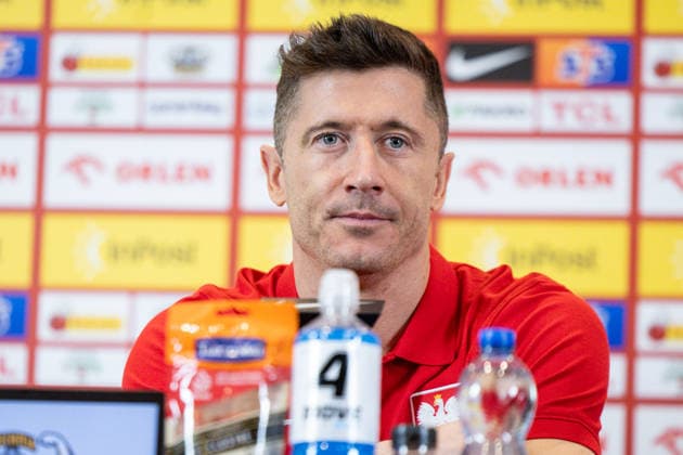 Poland national team, Nationalteam press conference, PK, Pressekonferenz Robert Lewandowski during a Poland national team press conference ahead of the FIFA World Cup, WM, Weltmeisterschaft, Fussball 2026 qualifier semi-final match Poland vs Albania in Warsaw, Poland, on March 23, 2026 Warsaw Poland  Copyright: xFotoxOlimpikx originalFilename:jastrzebowski-polandna260323_npZII.jpg