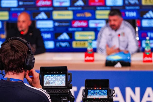 CALCIO - FIFA Mondiali - press conference, PK, Pressekonferenz of Italy s coach Gennaro Gattuso Gennaro Gattuso, the head coach of Italy team, during the press conference during Press conference of Italy s coach Gennaro Gattuso, FIFA World Cup, WM, Weltmeisterschaft, Fussball match in Florence, Italy, March 23 2026 Florence Italy  Copyright: xIPAxSport ABACAx