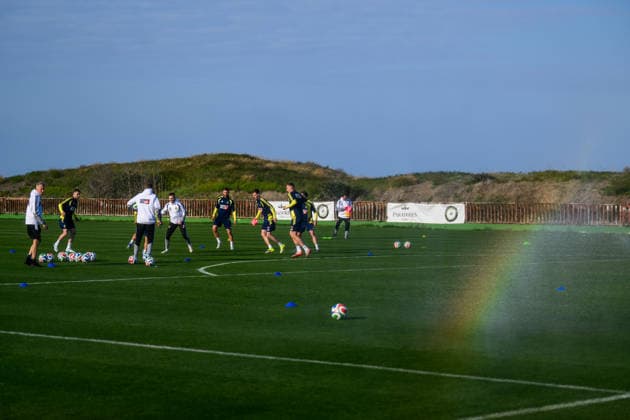 260323 Players of the Swedish national football team during a training session on March 23, 2026 in Valencia Photo Joel Marklund BILDBYRAN code JM JM0804 bbeng fotboll football soccer fotball vm kval fifa world cup qualifier qualifier träning practice training sverige sweden sverige a  Copyright: JOELxMARKLUND BB260323JM044