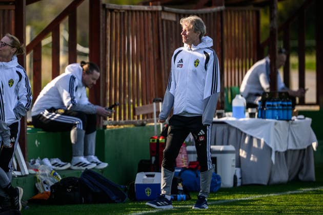 260323 head of delegation Stefan Pettersson of the Swedish national football team during a training session on March 23, 2026 in Valencia Photo Joel Marklund BILDBYRAN kod JM JM0804 bbeng fotboll football soccer fotball vm kval fifa world cup qualifier qualifier träning practice training sverige sweden sverige a  Copyright: JOELxMARKLUND BB260323JM049
