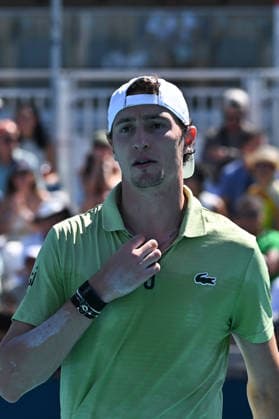 Itau Miami Tennis Open - Ugo Humbert Ugo Humbert (FRA) during his third round match at the Itau Miami Open in Miami , USA, on March 23, 2026. Photo by Corinne Dubreuil ABACAPRESS.COM Miami United States  Copyright: xDubreuilxCorinne ABACAx
